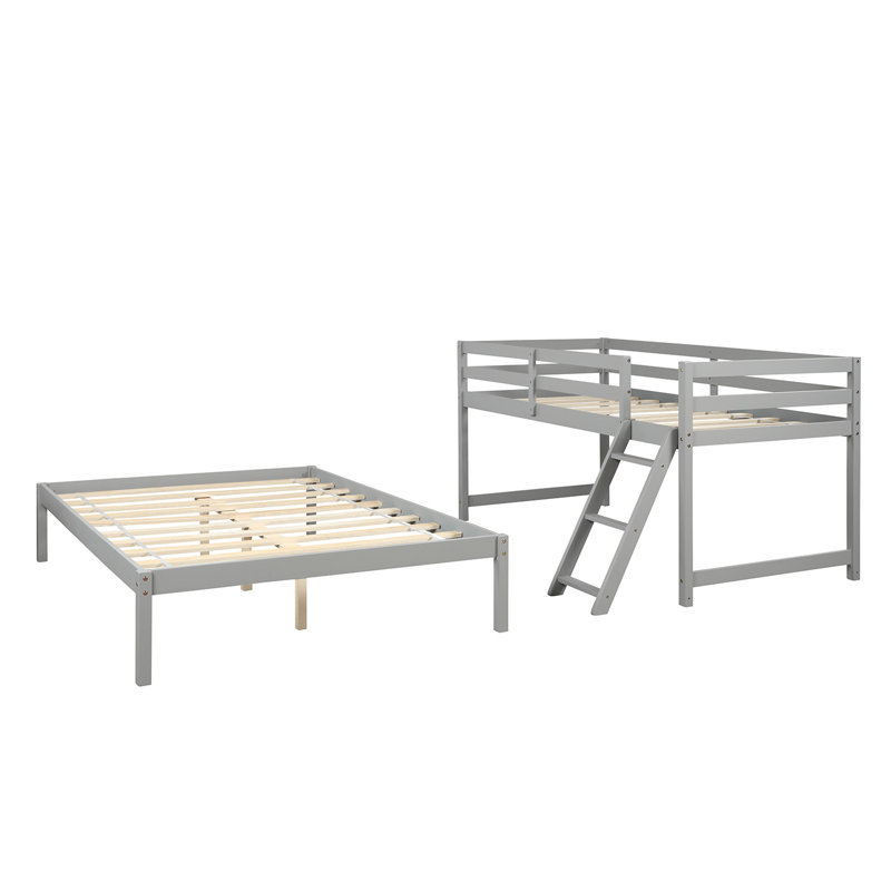 Harriet Bee Eligia Twin Over Full Solid Wood Standard Bunk Bed by